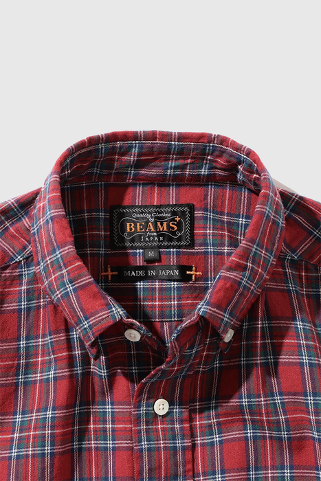 B.D. Indigo Yarn Tartan Check - Indigo Red Check