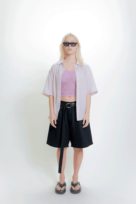 All Day Shirt - Pink Grid