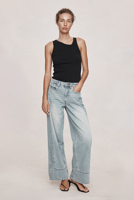 Border Jean - Faded Blue