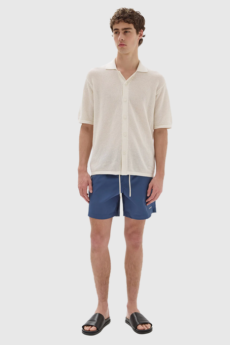 Beck Knit Short Sleeve Shirt - Cream