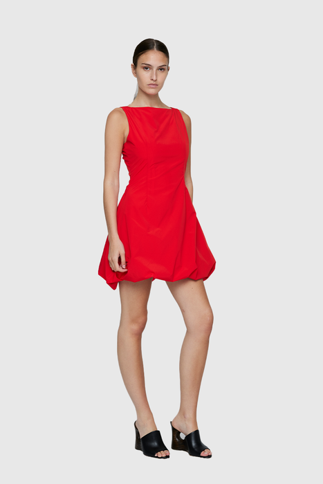 Bobble Mini Dress - Red