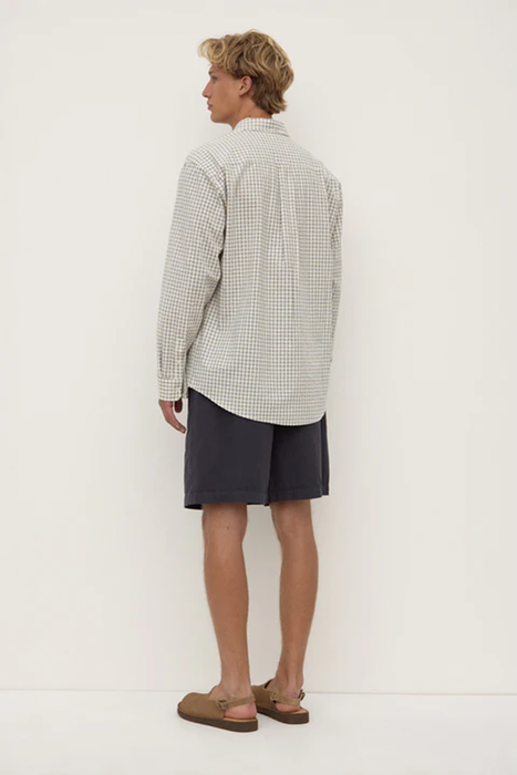 Bowie Long Sleeve Shirt - Ocean / Cream