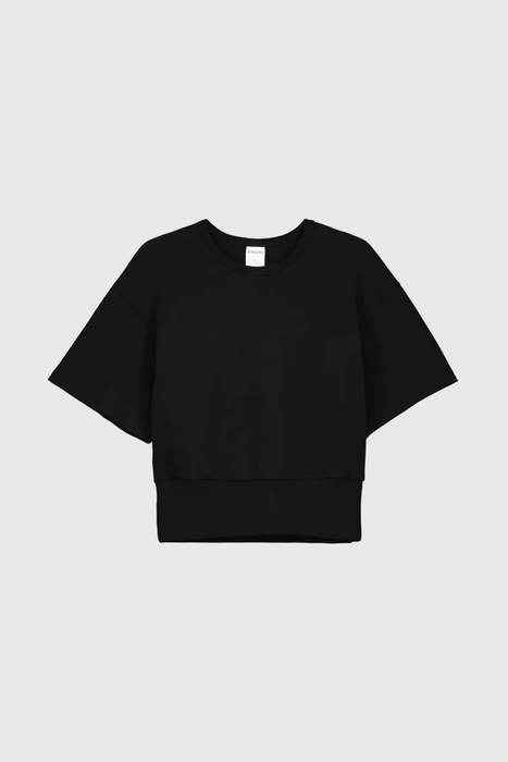 Boxy Rib Tee - Black