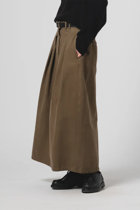 Bulb Skirt - Canvas Fossil Green