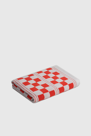 Busby Pool Towel - Cloud / Red Ranch