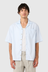 Business Stripe Bowler Shirt - Light Blue