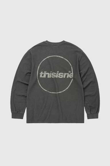 C-Logo Wale L/S Tee - Charcoal