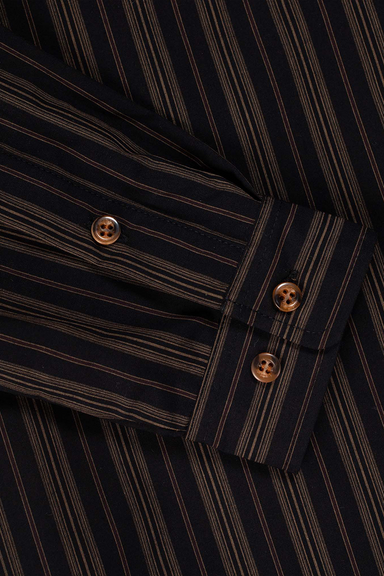 Raw Stripe Shirt - Black