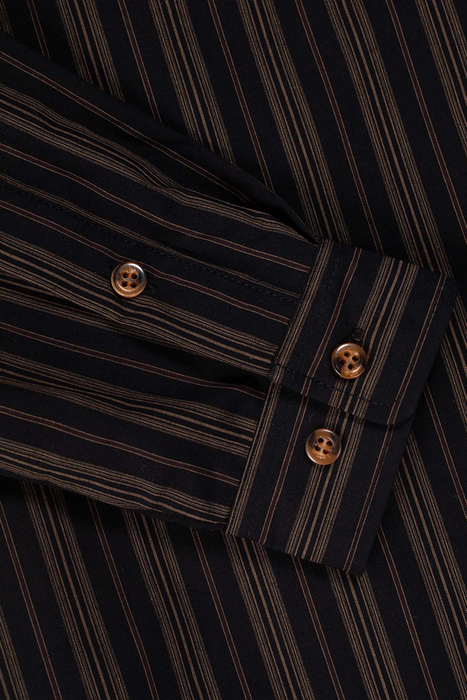 Raw Stripe Shirt - Black