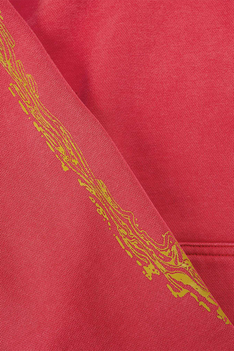 Harlequin Washed Zip Hoodie - Red