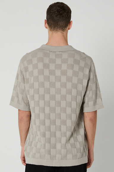 Checker Knit Shirt - Coconut