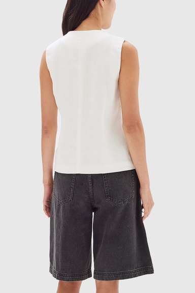 Calla Linen Top - Antique White