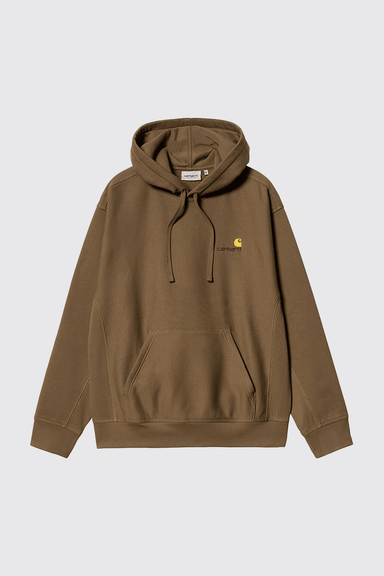 Hooded American Script Sweat - Lumber