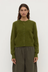 Carina Merino Wool Long Sleeve Cardigan - Grove