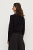 Carina Merino Wool Long Sleeve Cardigan - Black