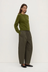 Carina Merino Wool Long Sleeve Cardigan - Grove