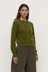 Carina Merino Wool Long Sleeve Cardigan - Grove