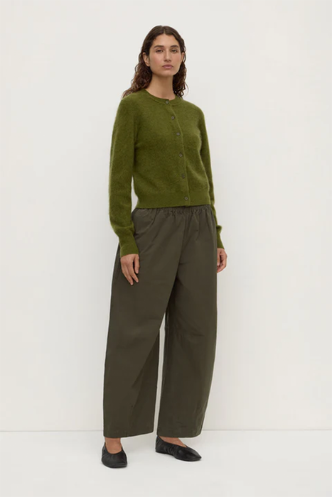 Carina Merino Wool Long Sleeve Cardigan - Grove