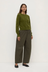 Carina Merino Wool Long Sleeve Cardigan - Grove