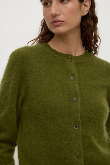 Carina Merino Wool Long Sleeve Cardigan - Grove