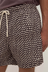 Cascade Print Swim Short - Washed Black / Cream