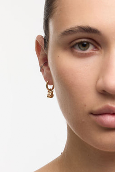 Cat Charm Earrings - Gold Plated