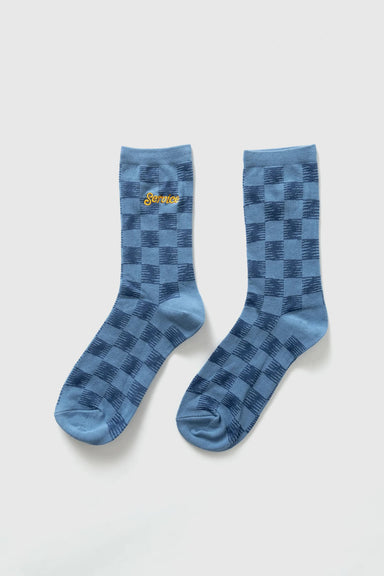Checker Sock - Blue Checker