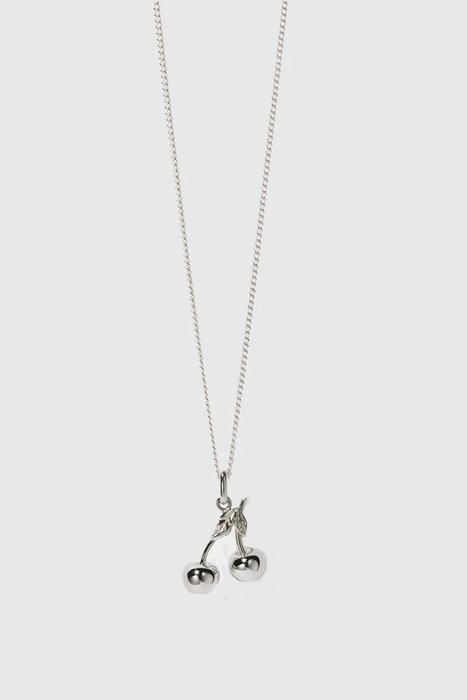 Cherry Charm Necklace - Sterling Silver