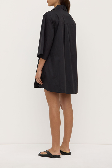 Claire Mini Shirt Dress - Black