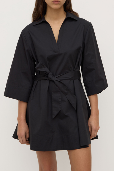 Claire Mini Shirt Dress - Black