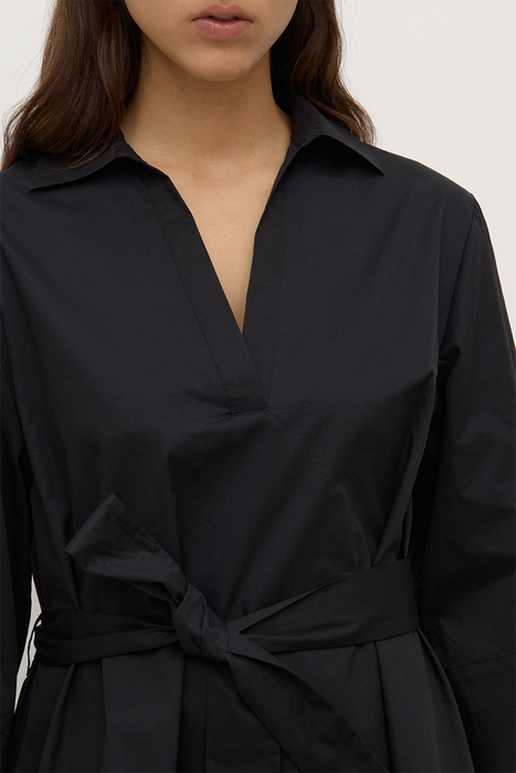 Claire Mini Shirt Dress - Black