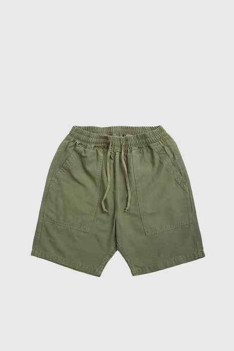 Classic Canvas Chef Shorts - Olive