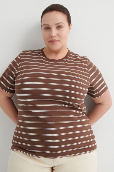 Classic Tee - Brown Stripe