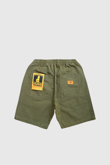 Classic Canvas Chef Shorts - Olive