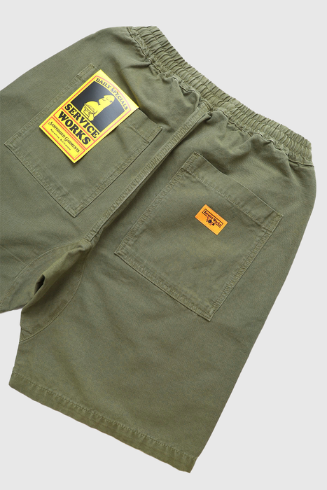 Classic Canvas Chef Shorts - Olive