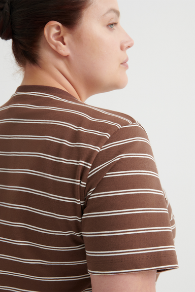 Classic Tee - Brown Stripe