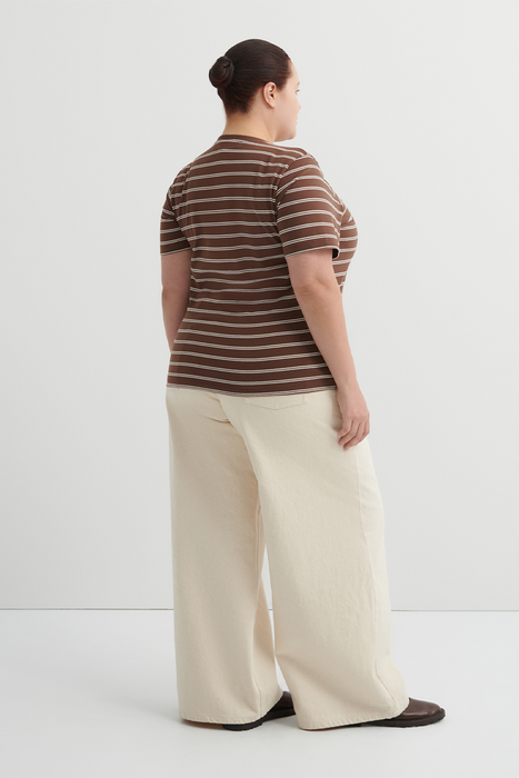 Classic Tee - Brown Stripe