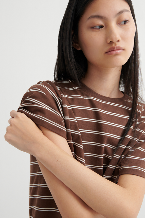 Classic Tee - Brown Stripe