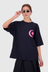 Come With Us Tee - Navy / Fluro Pink
