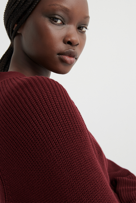 Composure Cardigan - Maroon