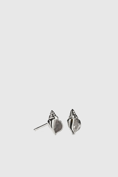 Conch Stud Earrings - Sterling Silver