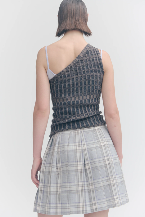 Context Pleated Skirt - Plaid