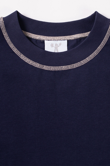 Contrast Tee - Navy