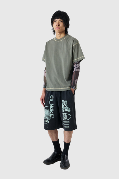 Contrast Tee - Sage