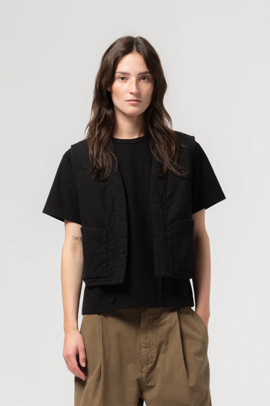 Cork Vest - Padded Cotton Black