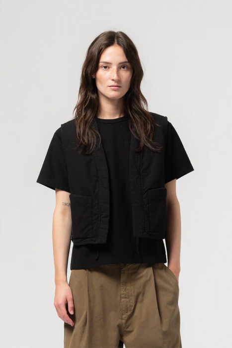 Cork Vest - Padded Cotton Black