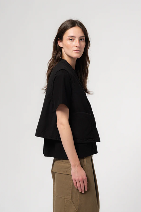 Cork Vest - Padded Cotton Black
