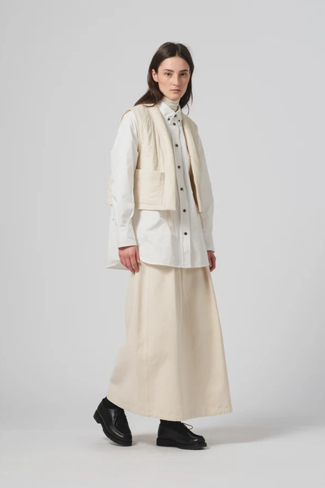 Cork Vest - Quilted Cotton Ecru