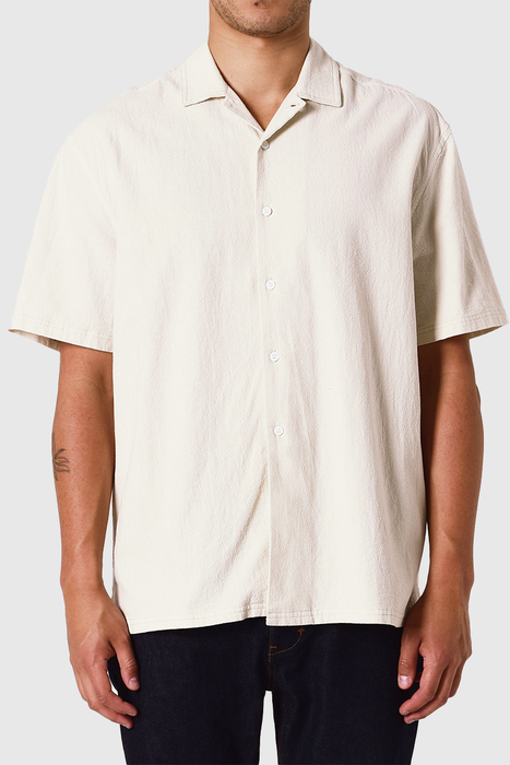 Cotton Crepe SS Shirt - Ecru