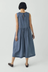 Cotton Linen Chambray Dress - Chambray Blue